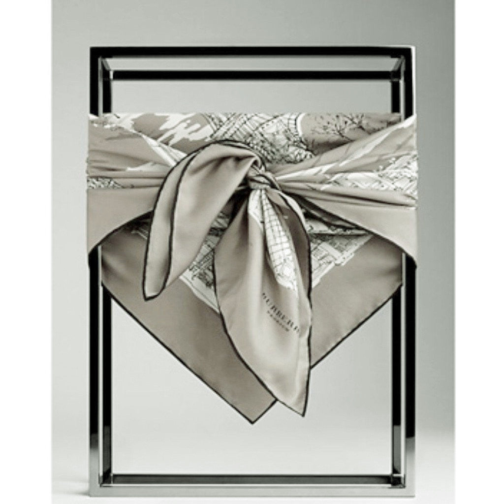 Burberry Silk Scarf Paris landmarks - CHIC Kuwait Luxury Outlet