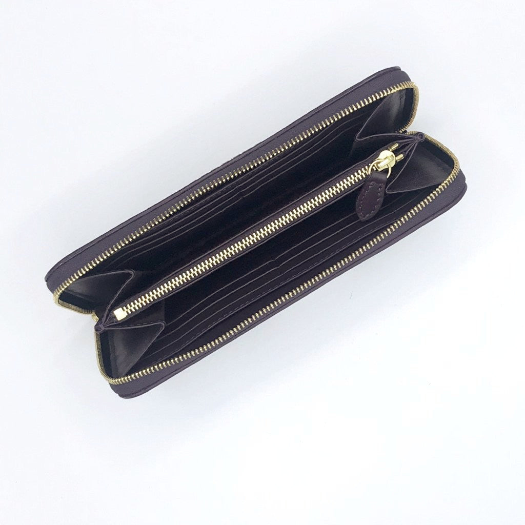 Burberry Patent Leather Zip Around Wallet - CHIC Kuwait Luxury Outlet