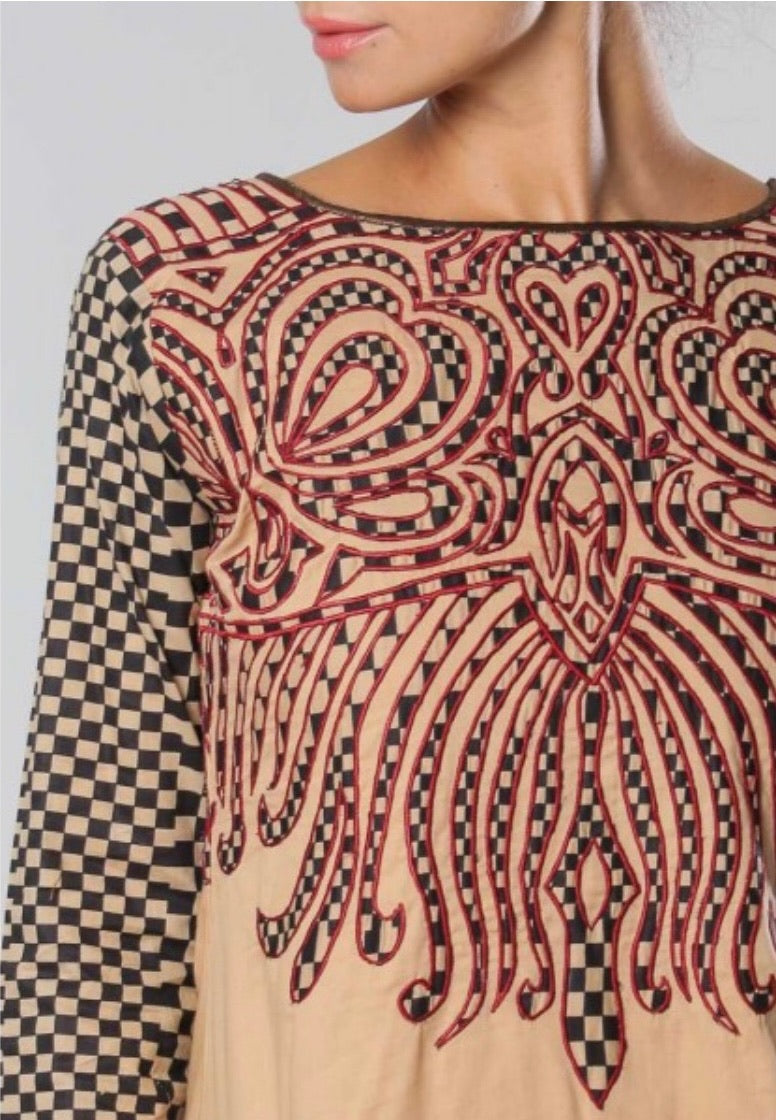 Floral Check Print Daraa