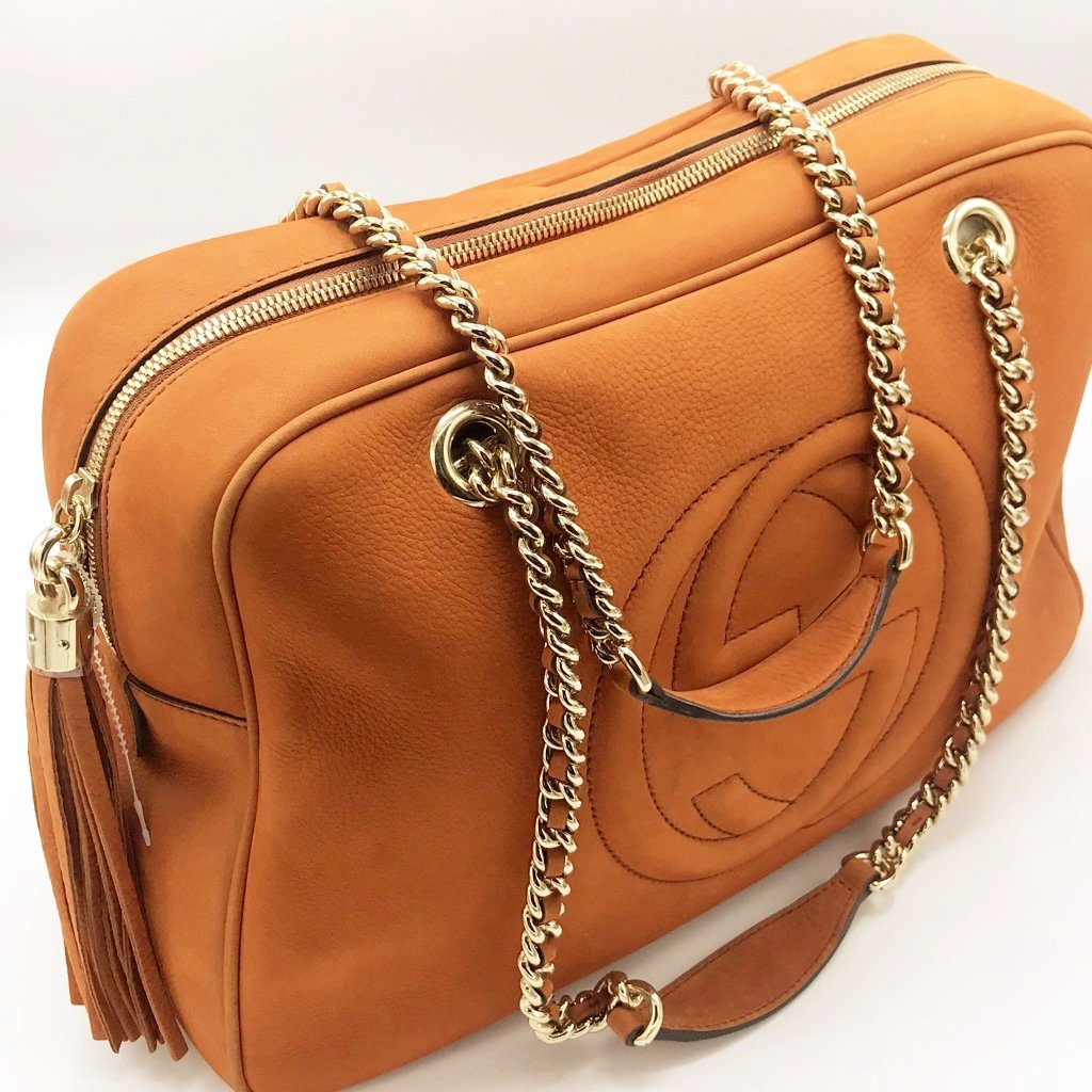 Gucci Nubuck Large Soho Shoulder Bag - CHIC Kuwait Luxury Outlet
