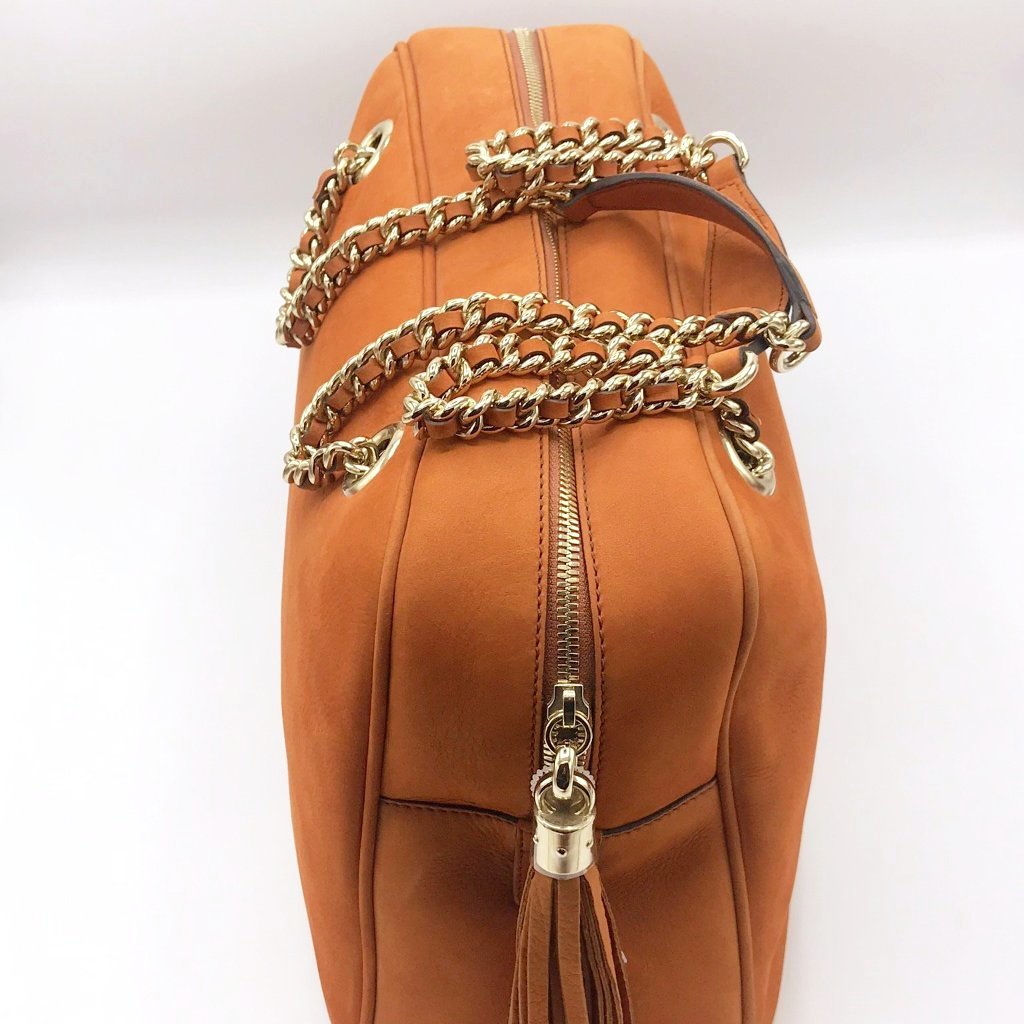 Gucci Nubuck Large Soho Shoulder Bag - CHIC Kuwait Luxury Outlet