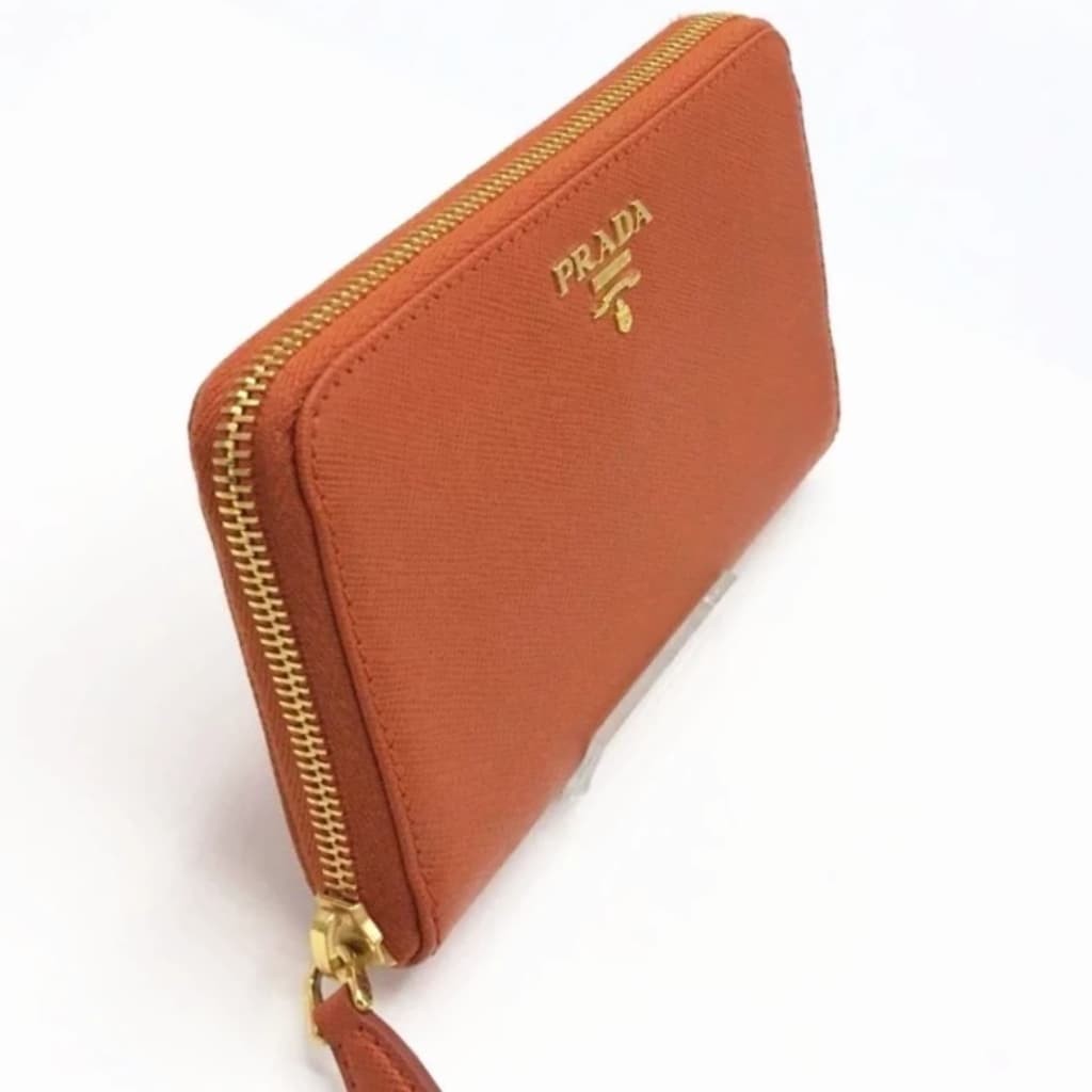 Prada Saffiano Leather Zip Wallet - CHIC Kuwait Luxury Outlet