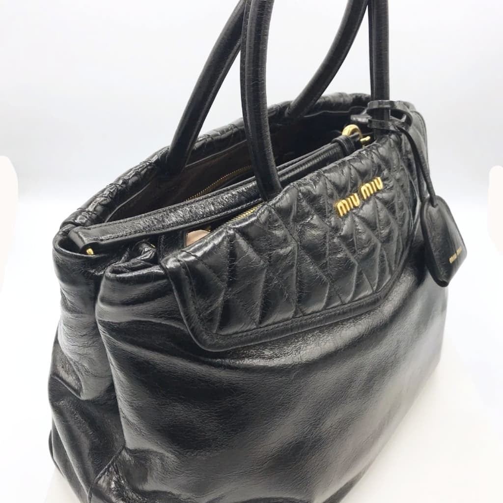 Miu Miu Matelasse Tote Vitello Shine - CHIC Kuwait Luxury Outlet