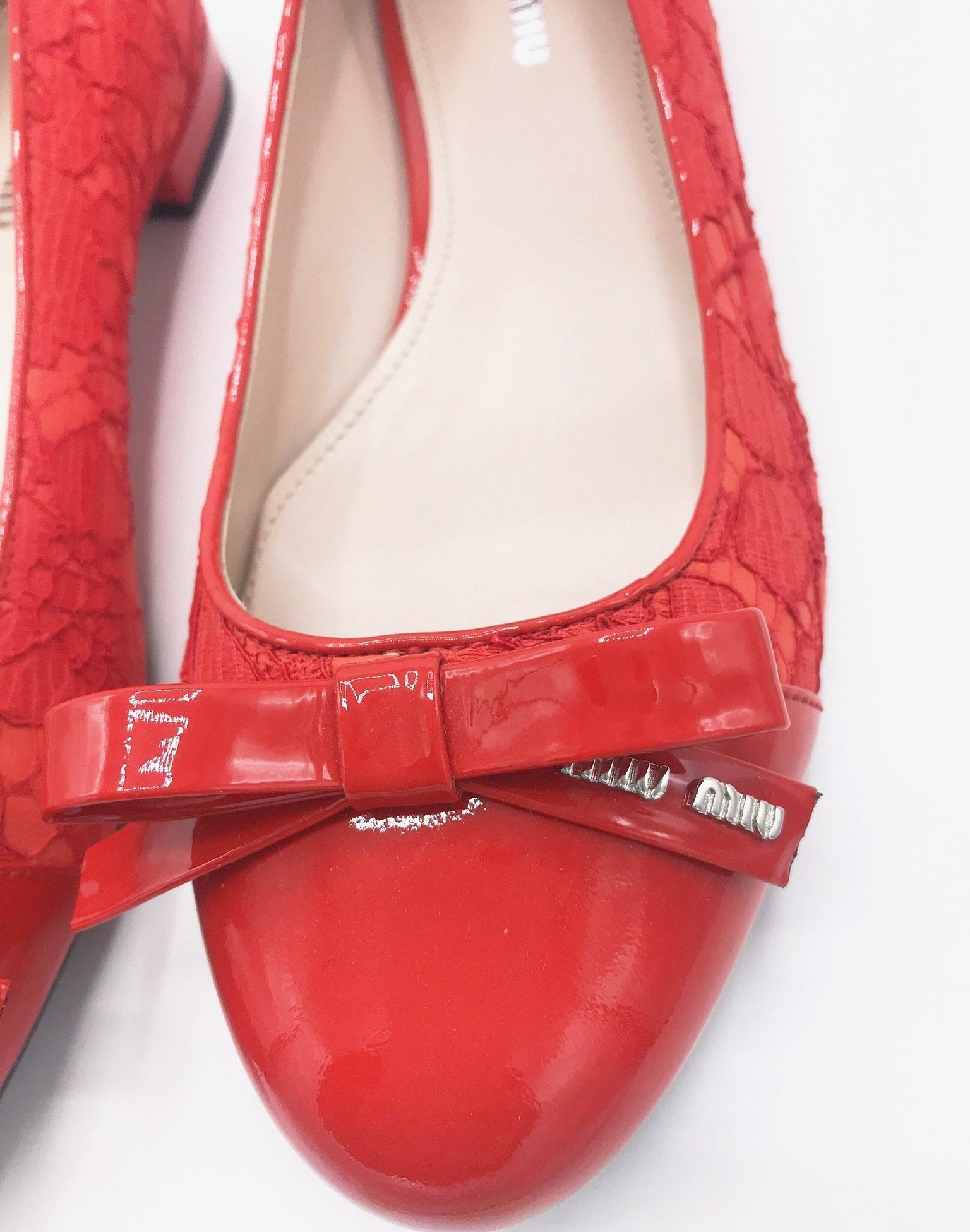 Miu Miu Patent Leather Ballet Flats - CHIC Kuwait Luxury Outlet