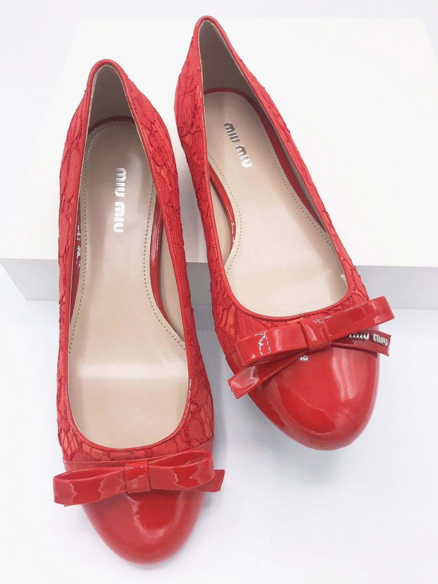 Miu Miu Patent Leather Ballet Flats - CHIC Kuwait Luxury Outlet