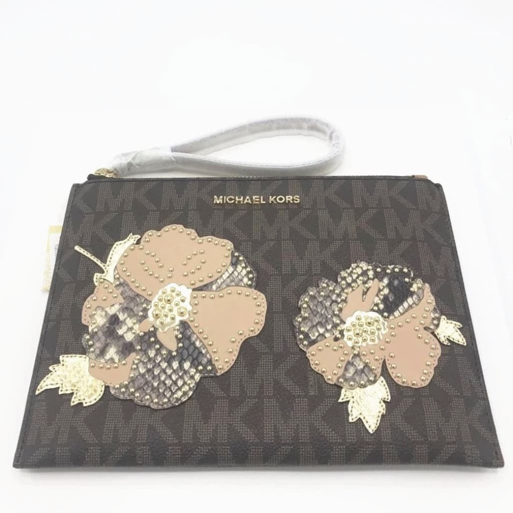Michael Kors Clutch Floral MK Wristlet - CHIC Kuwait Luxury Outlet