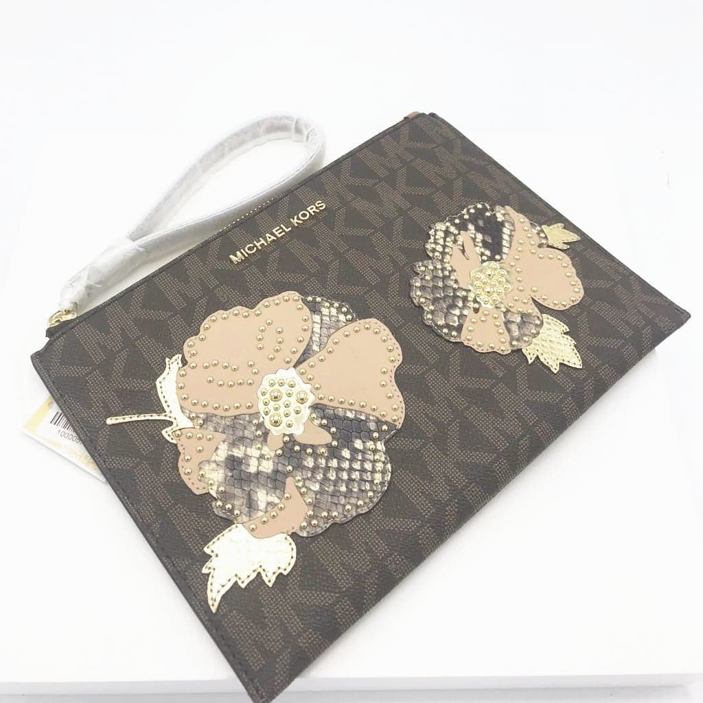 Michael Kors Clutch Floral MK Wristlet - CHIC Kuwait Luxury Outlet