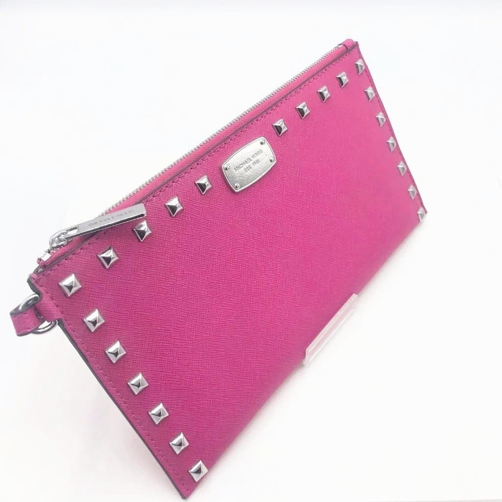 Michael Kors Jet Set Leather Stud Wristlet - CHIC Kuwait Luxury Outlet