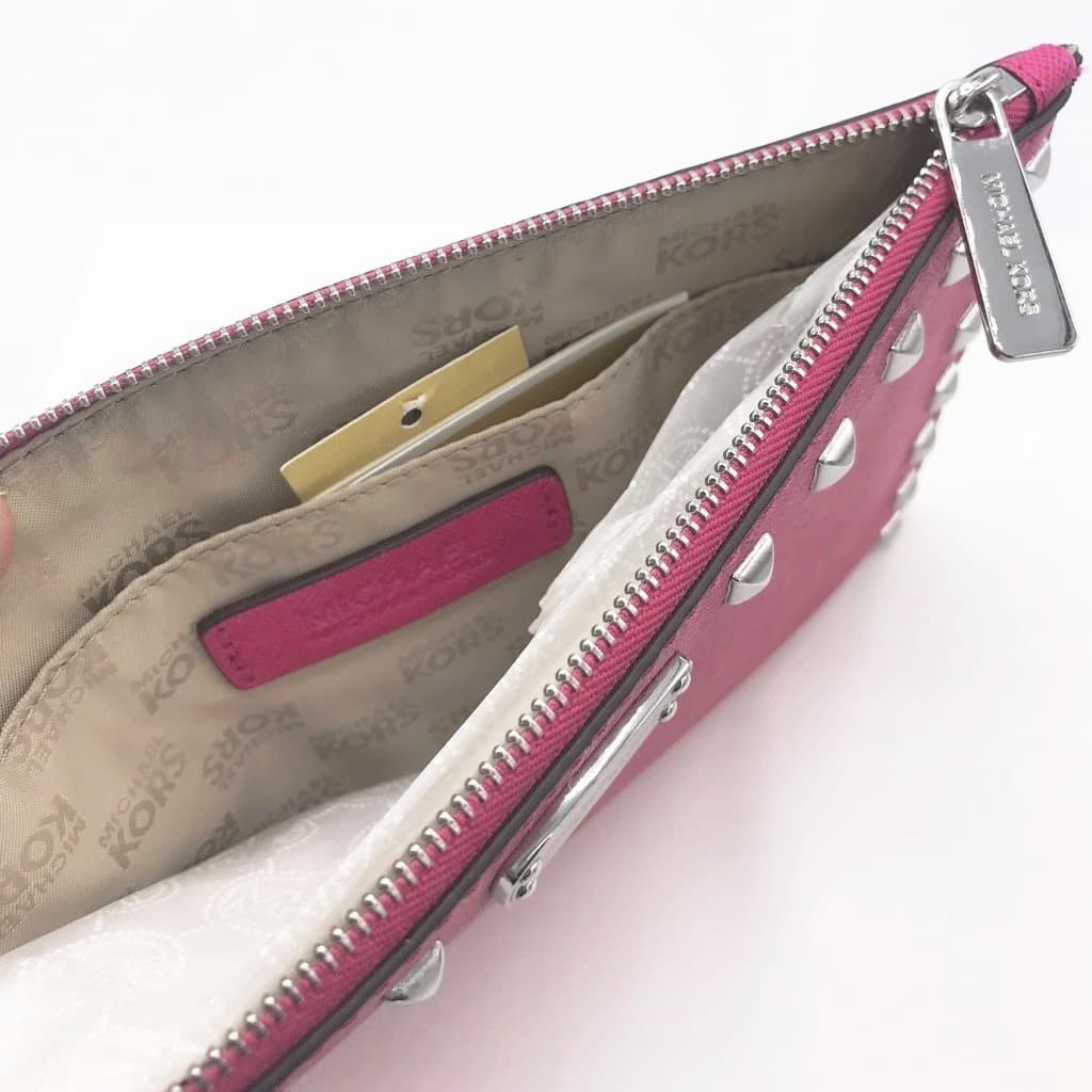 Michael Kors Jet Set Leather Stud Wristlet - CHIC Kuwait Luxury Outlet