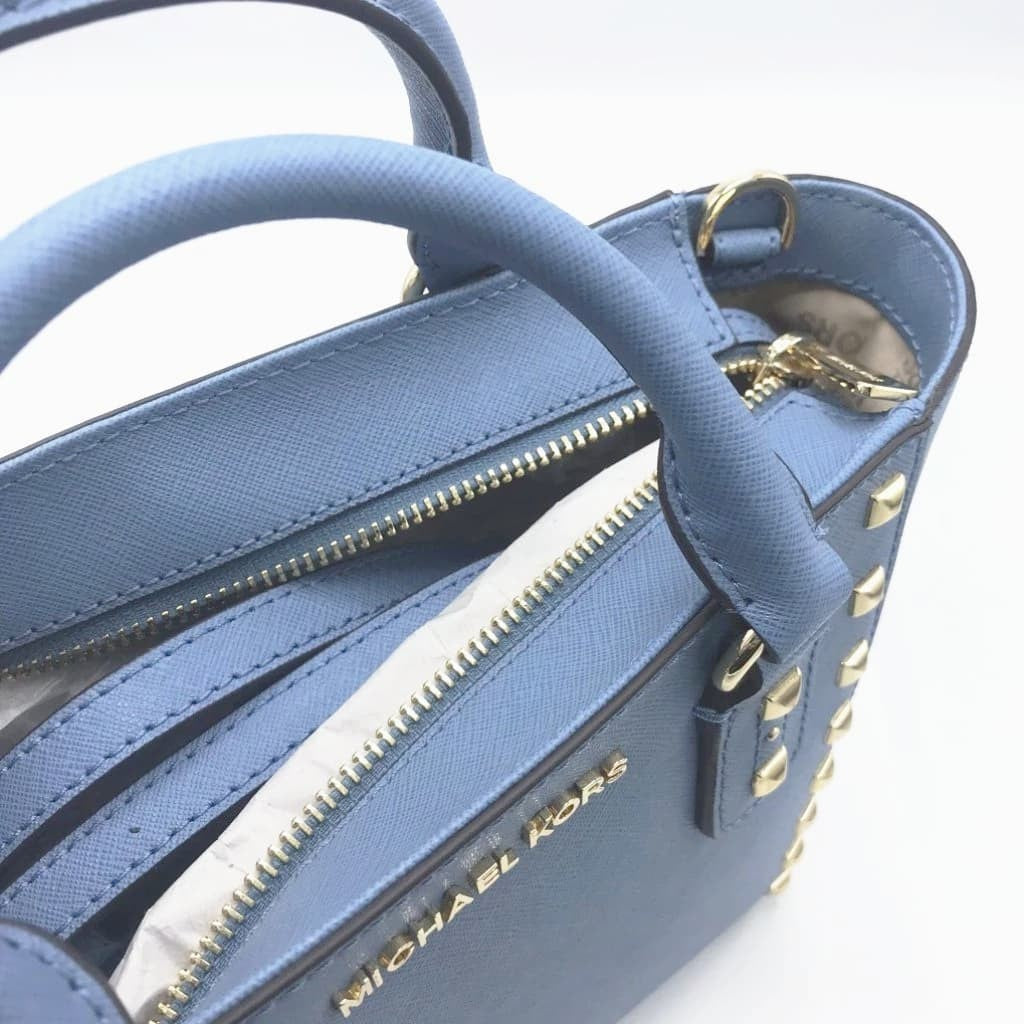 Michael Kors Sandrine Stud Crossbody Blue - chickuwait.com