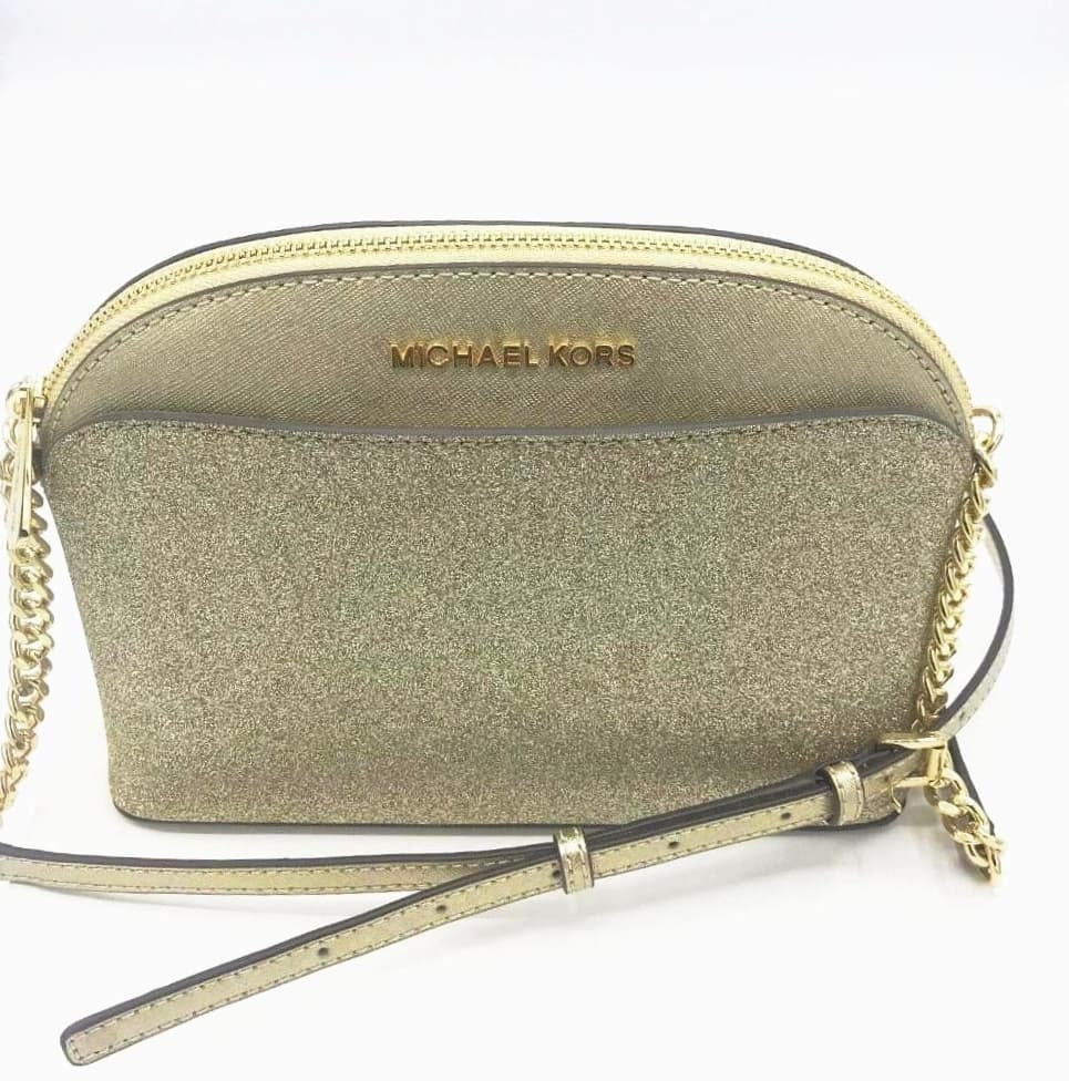 Michael Kors Leather Crossbody Gold Glitter - CHIC Kuwait Luxury Outlet