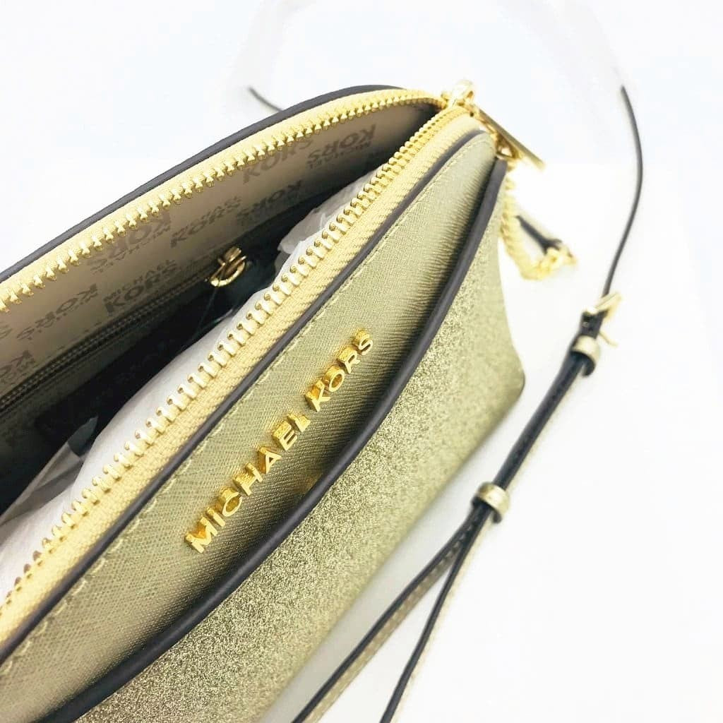 Michael Kors Leather Crossbody Gold Glitter - CHIC Kuwait Luxury Outlet
