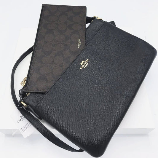 Coach Cross Grain Leather Envelope Bag - CHIC Kuwait Luxury Outlet