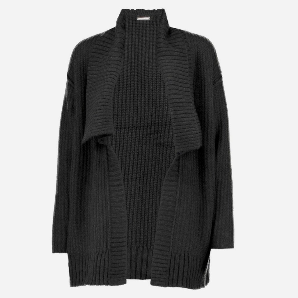 Michael Kors Knitted Cardigan Leather Trim Pocket - chickuwait.com