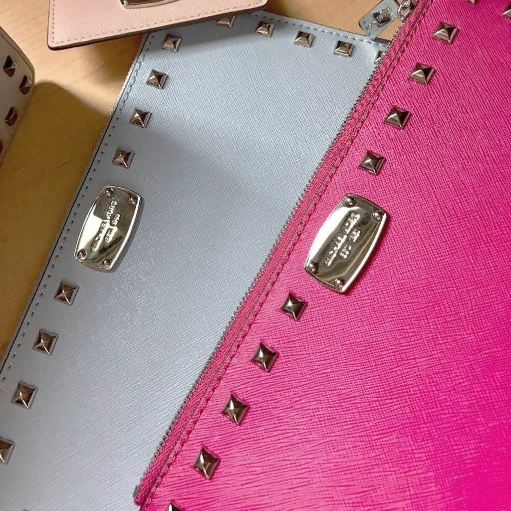 Michael Kors Jet Set Leather Stud Wristlet - CHIC Kuwait Luxury Outlet