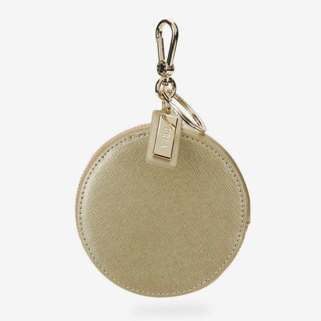 Furla Round Leather Keyring/Coin Purse - CHIC Kuwait Luxury Outlet
