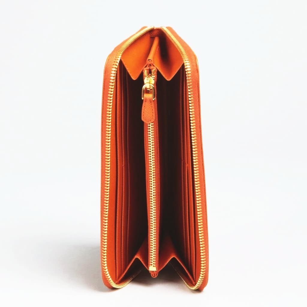 Prada Saffiano Leather Zip Wallet - CHIC Kuwait Luxury Outlet