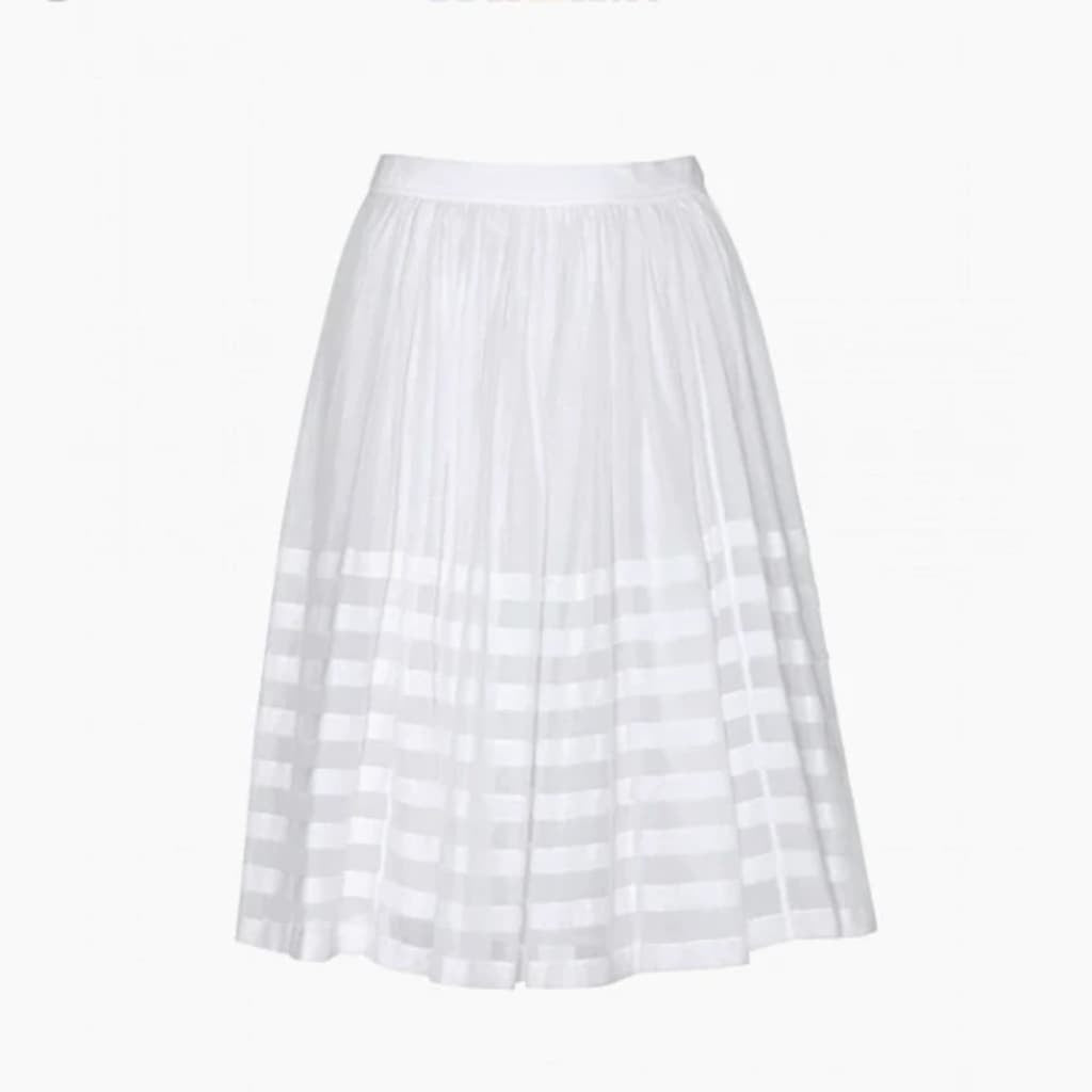 Burberry BRIT Cotton & Silk-blend Skirt - CHIC Kuwait Luxury Outlet