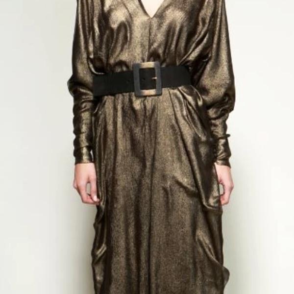Yves St Laurent Evening Gown Structured Bronze - CHIC Kuwait Luxury Outlet