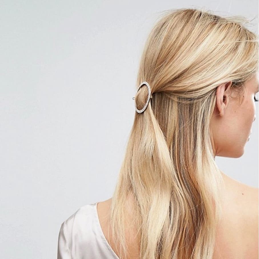 Round Strass Hair Clip - chickuwait.com