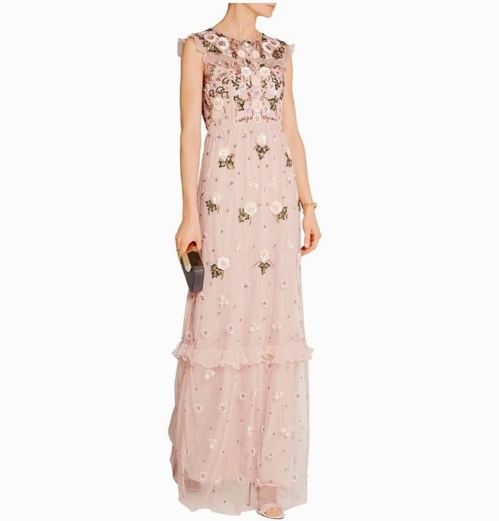 Needle Thread Organza Embellished Tulle Dress – CHIC Kuwait