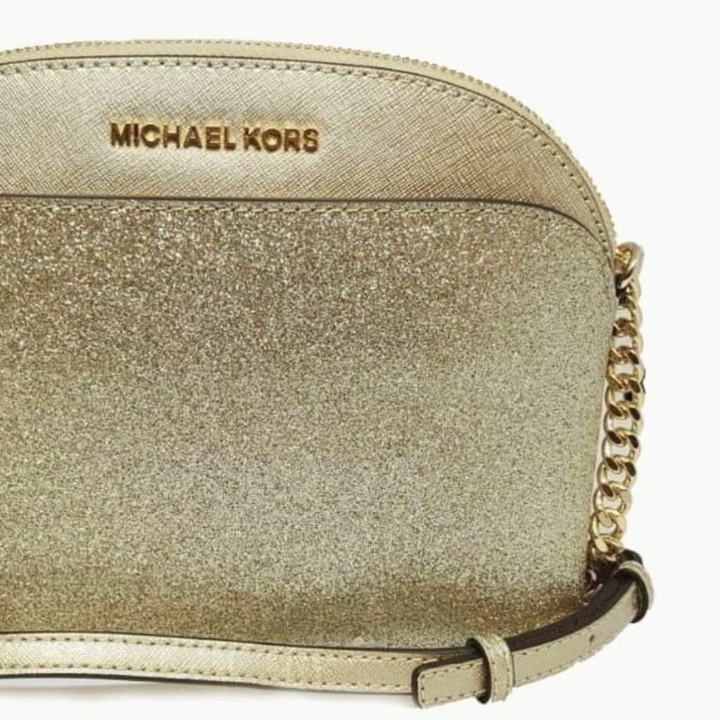Michael Kors Leather Crossbody Gold Glitter - CHIC Kuwait Luxury Outlet