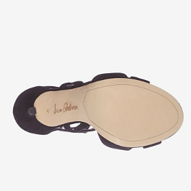Sam Edelman Suede Black Azela Lace Up Sandals - CHIC Kuwait Luxury Outlet
