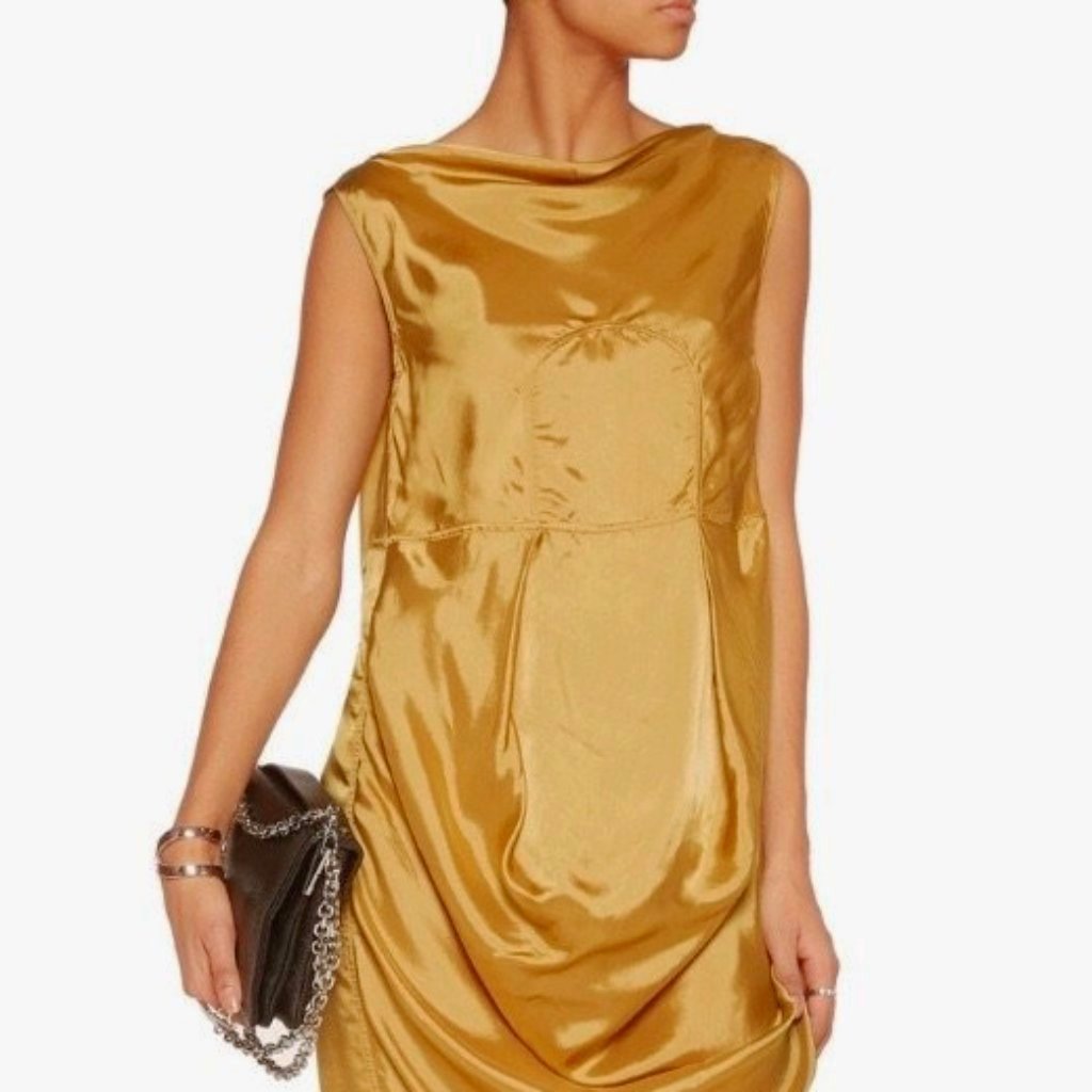 Rick Owens Draped Satin Twill Gown - CHIC Kuwait Luxury Outlet