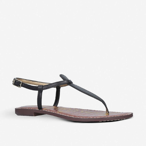 Sam Edelman Gigi Leather Flat sandals - CHIC Kuwait Luxury Outlet