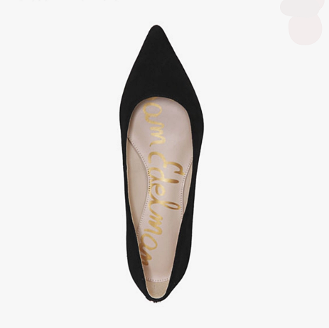 Sam Edelman Black Suede Pointed Toe Flats - CHIC Kuwait Luxury Outlet