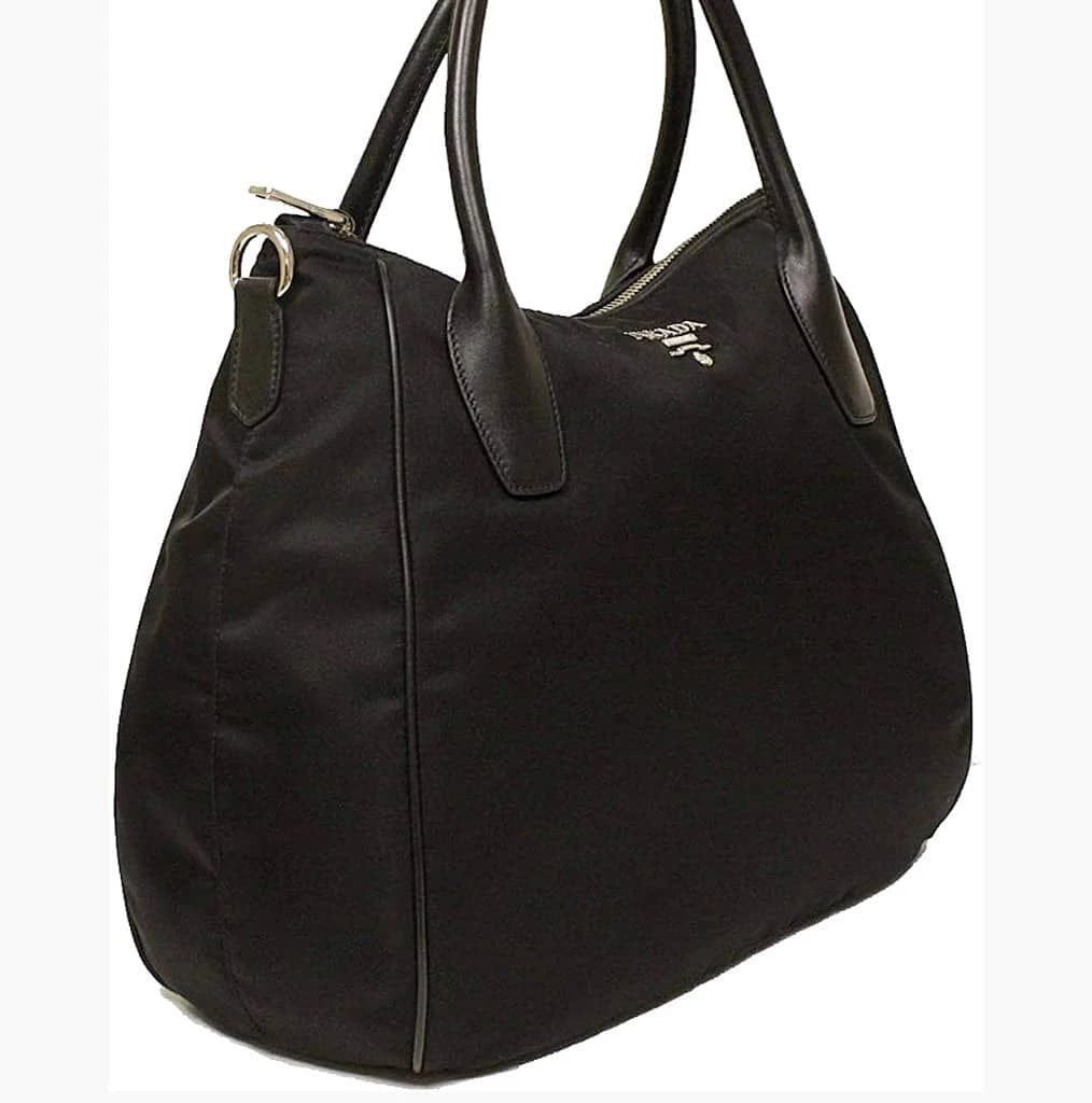 Prada Black Tessuto Nylon & Soft Calf Tote - CHIC Kuwait Luxury Outlet