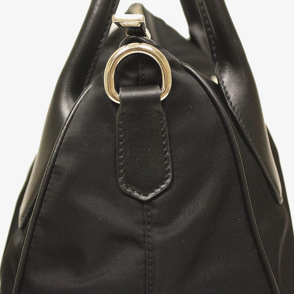 Prada Black Tessuto Nylon & Soft Calf Tote - CHIC Kuwait Luxury Outlet