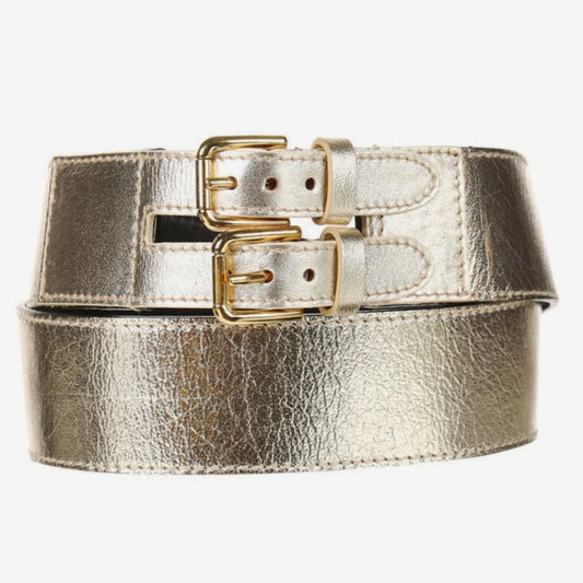 Dolce & Gabbana Leather Belt Gold - CHIC Kuwait Luxury Outlet