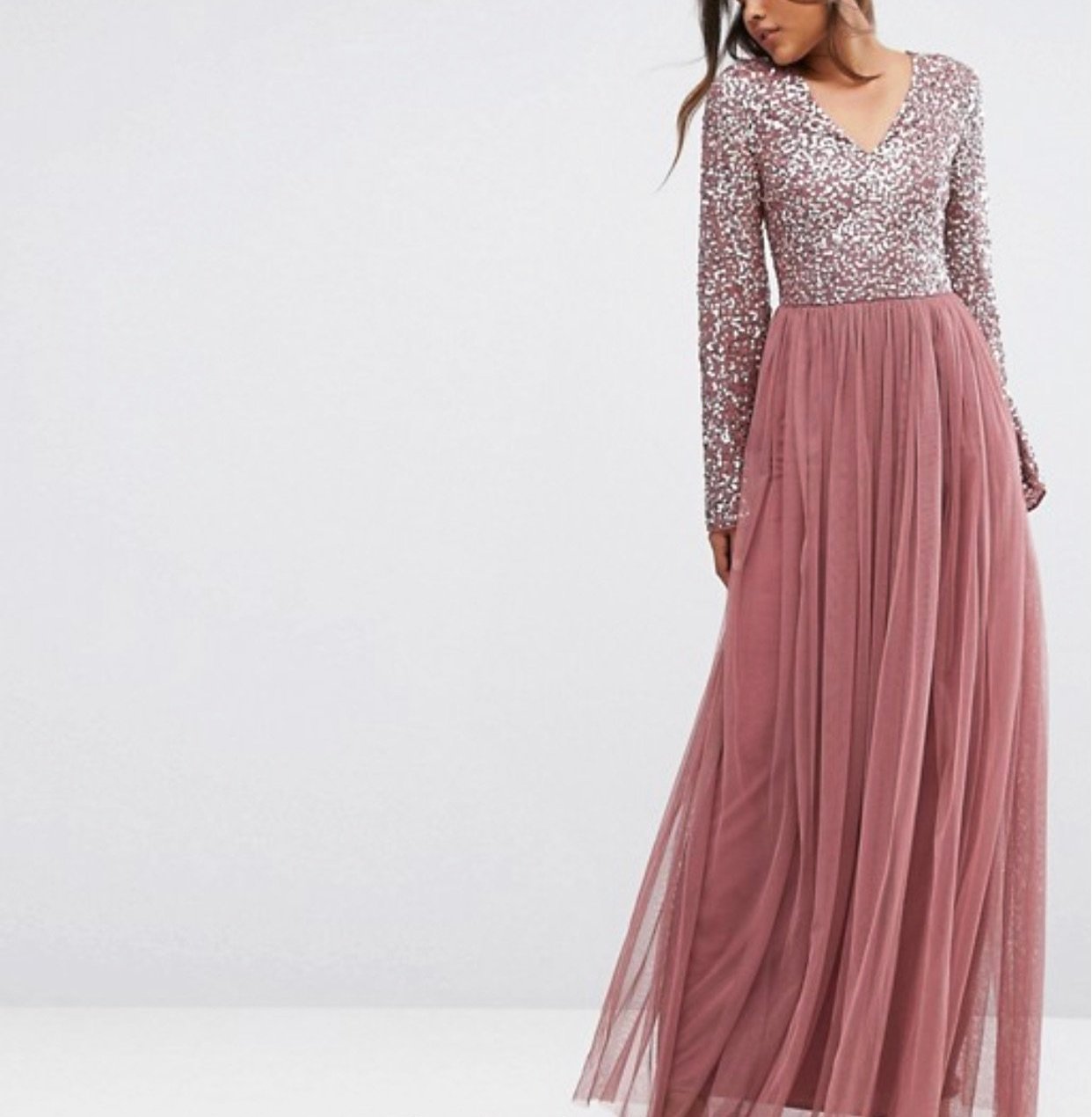 MAYA Tall Sequin Top Tulle Dress - CHIC Kuwait Luxury Outlet