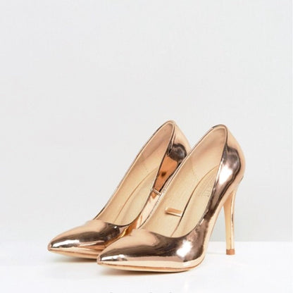 Truffle Wide Fit Heel Court Shoes - CHIC Kuwait Luxury Outlet