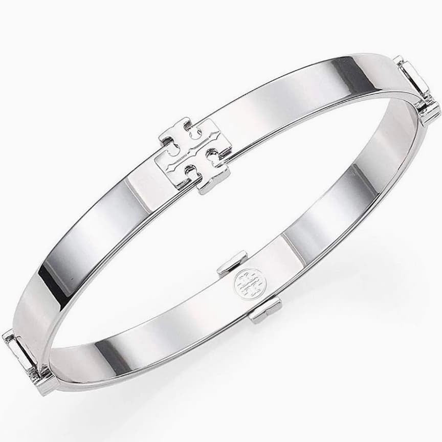 Tory Burch Logo Bangle Silver - chickuwait.com