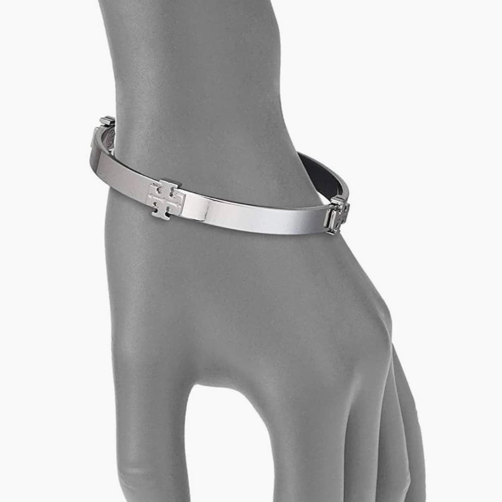 Tory Burch Logo Bangle Silver - chickuwait.com
