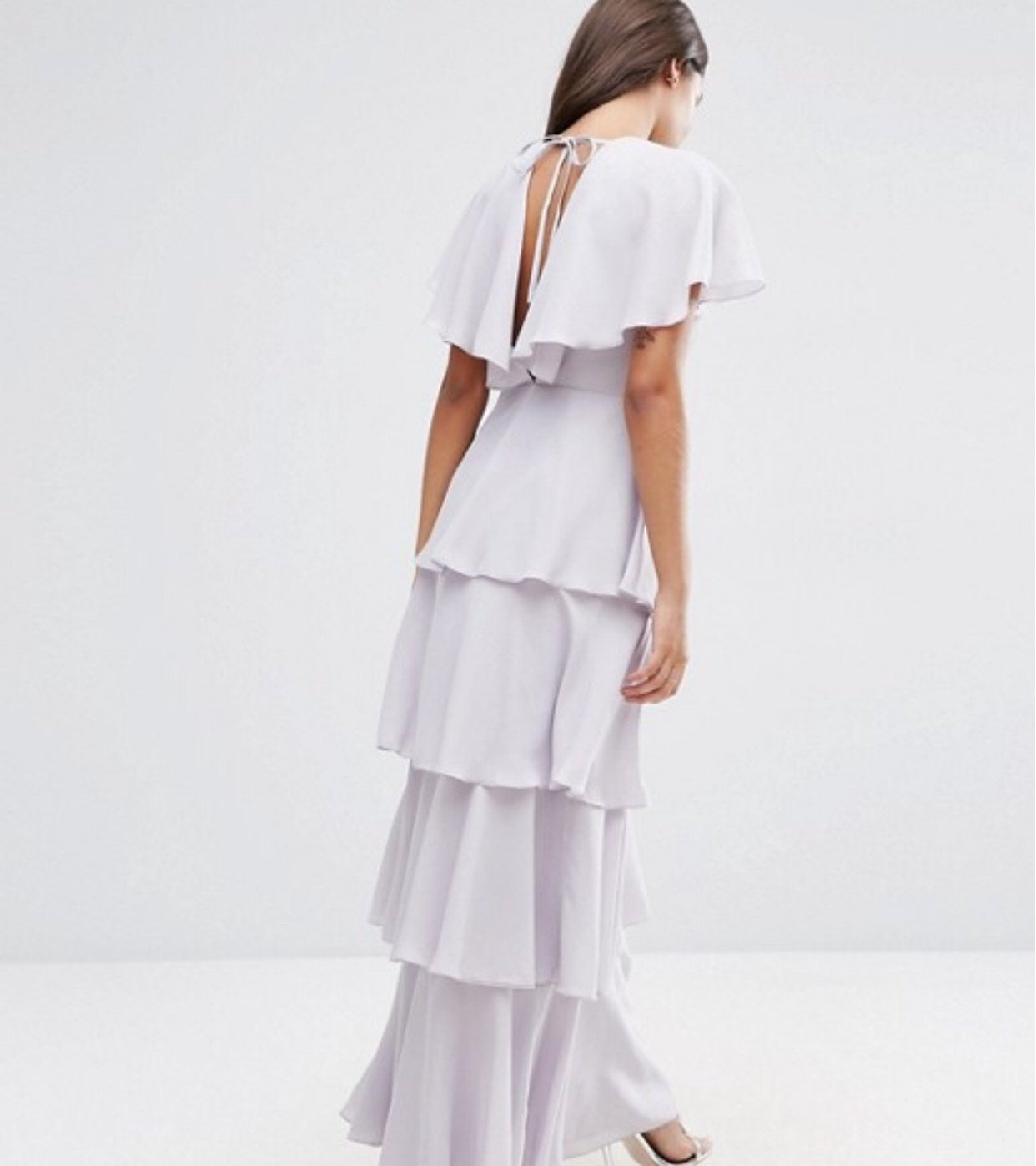 Asos Cape Layered Ruffle Maxi Dress - CHIC Kuwait Luxury Outlet