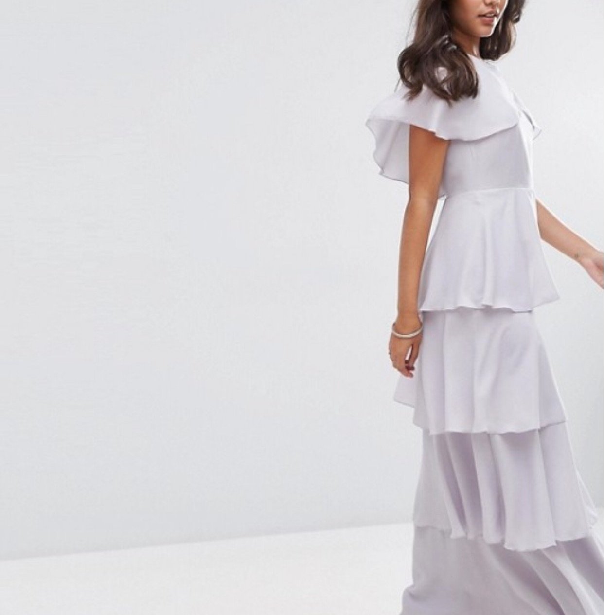 Asos Cape Layered Ruffle Maxi Dress - CHIC Kuwait Luxury Outlet