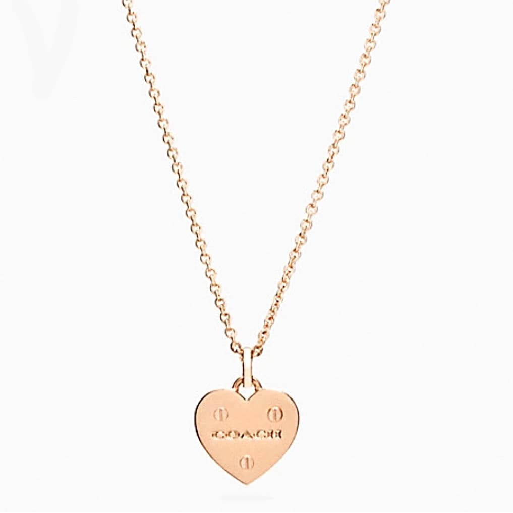 Coach Heart necklace Rose Gold - CHIC Kuwait Luxury Outlet
