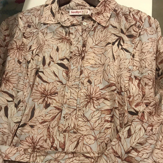 See By Chloe Shirt Dress Floral Prints - CHIC Kuwait Luxury Outlet