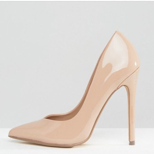 Steve Madden Wicket Blush Patent Heels - CHIC Kuwait Luxury Outlet