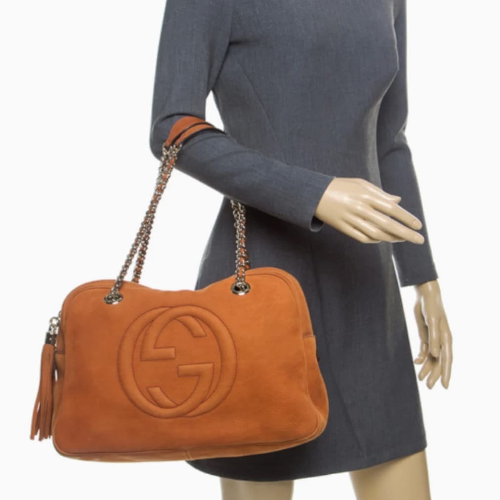 Gucci Nubuck Large Soho Shoulder Bag - CHIC Kuwait Luxury Outlet