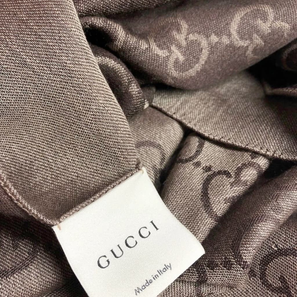 Gucci GG Wool Scarf Dark Brown - chickuwait.com