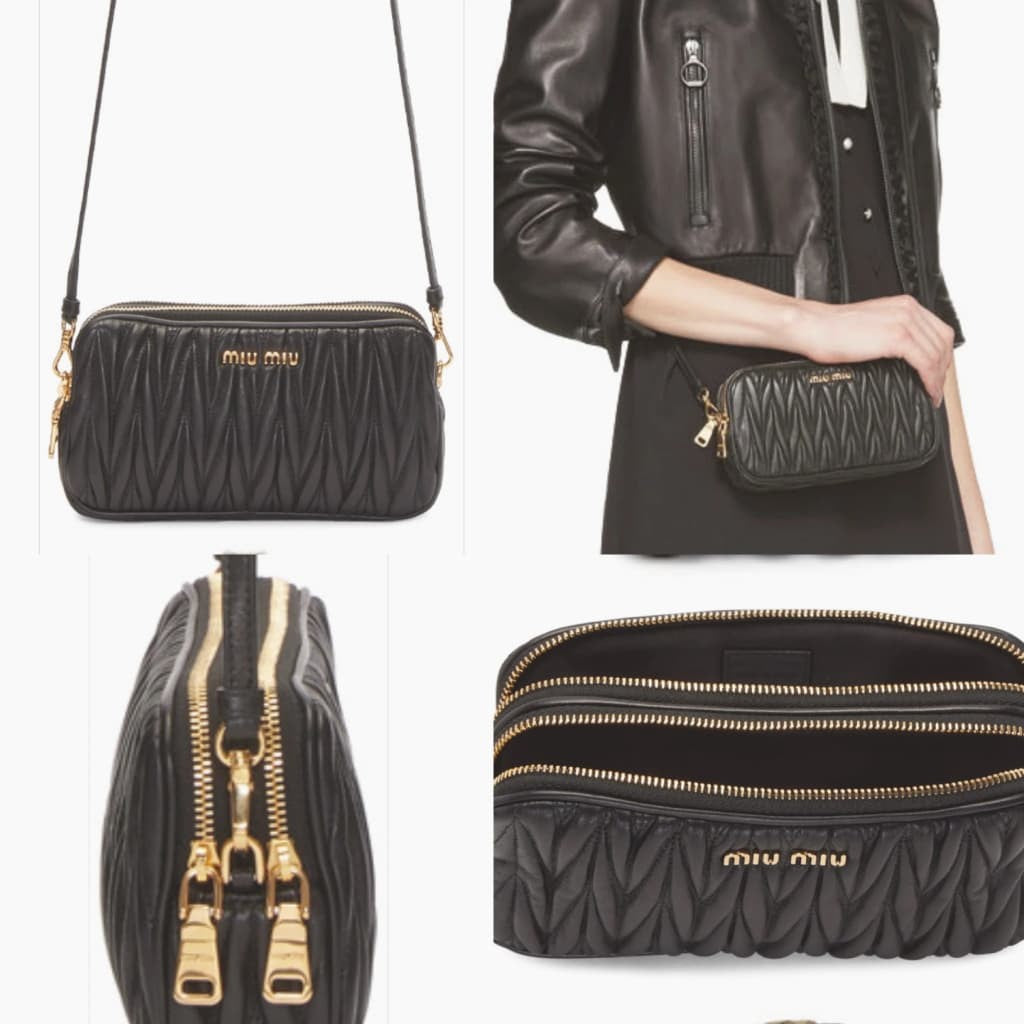 Miu Miu Matelasse Mini Camera Bag - chickuwait.com