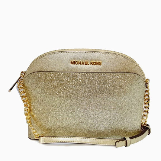 Michael Kors Leather Crossbody Gold Glitter - CHIC Kuwait Luxury Outlet