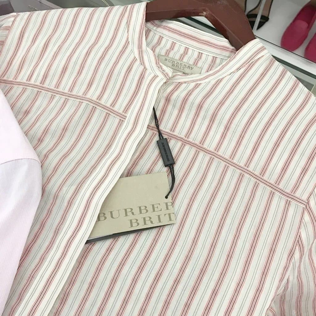 Burberry BRIT cotton-blend Shirt Striped - CHIC Kuwait Luxury Outlet
