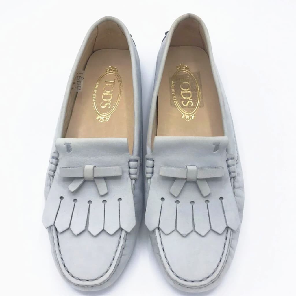 Tods Gommino Suede Loafers Fringed - CHIC Kuwait Luxury Outlet
