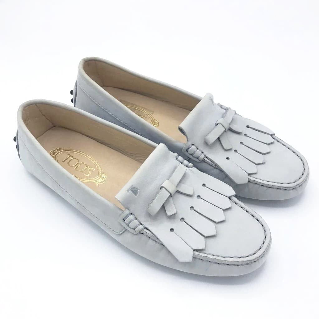 Tods Gommino Suede Loafers Fringed - CHIC Kuwait Luxury Outlet