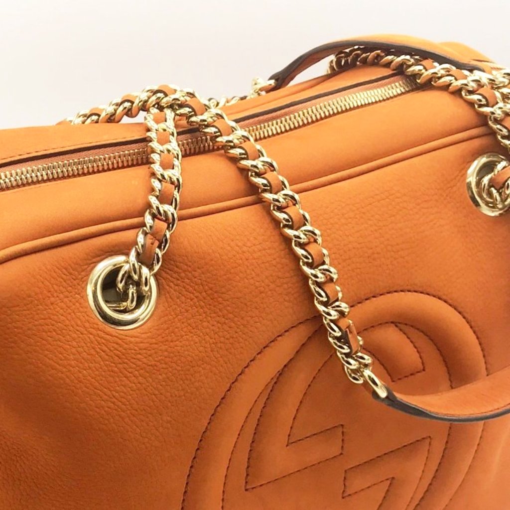 Gucci Nubuck Large Soho Shoulder Bag - CHIC Kuwait Luxury Outlet